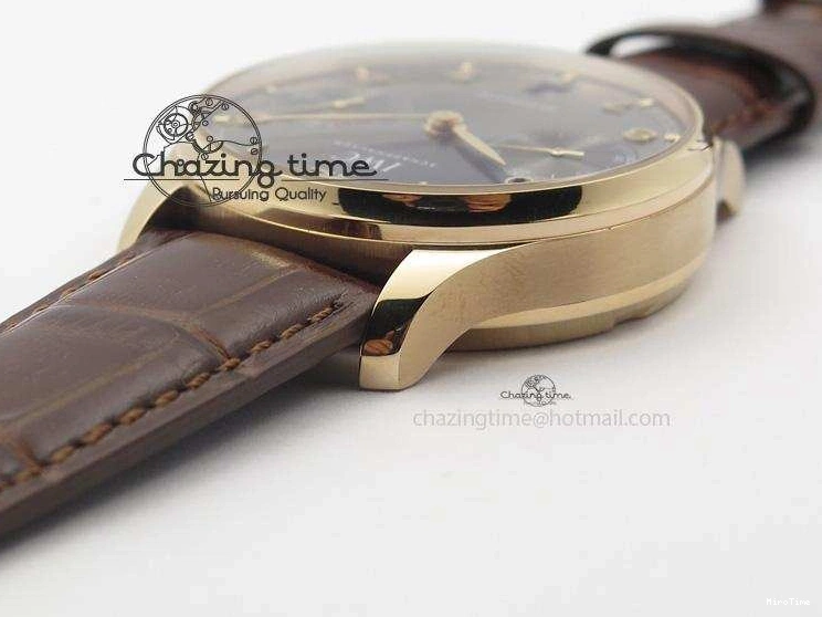 MIROTIME 0204 Unisex Portuguese Real PR RG IW500702 ZF 1:1 Best Edition On Brown Leather Strap A52010 V 7303